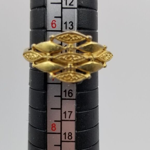 Pharoahs bride gold plated ring size 6.5  R154 - Picture 1 of 3
